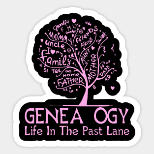 Genealogy Life in the past lane Sticker